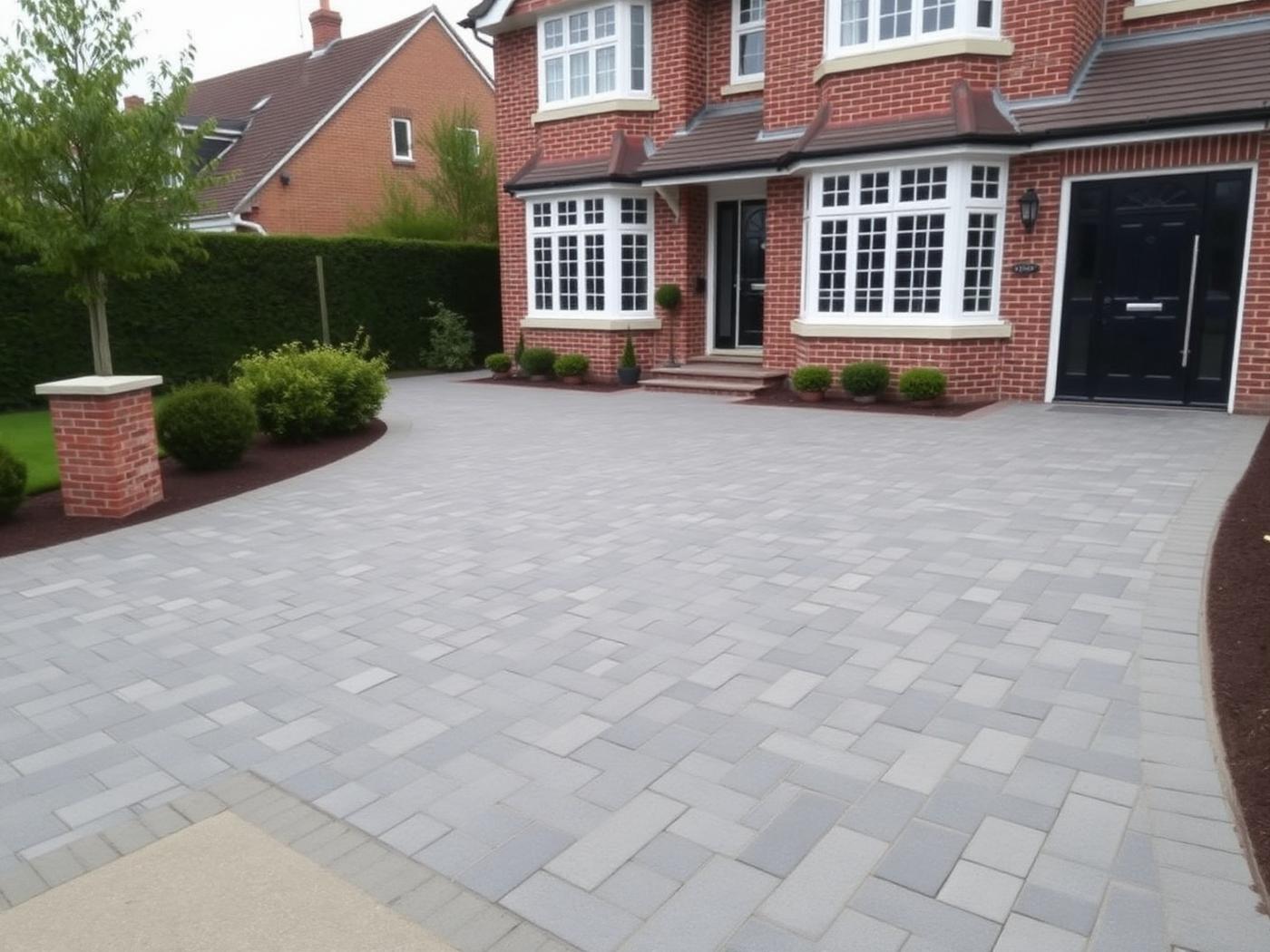 Block paved driveway