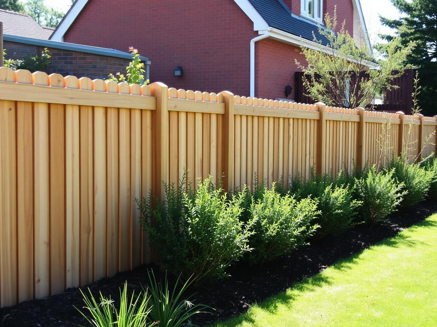 New timber garden fencing